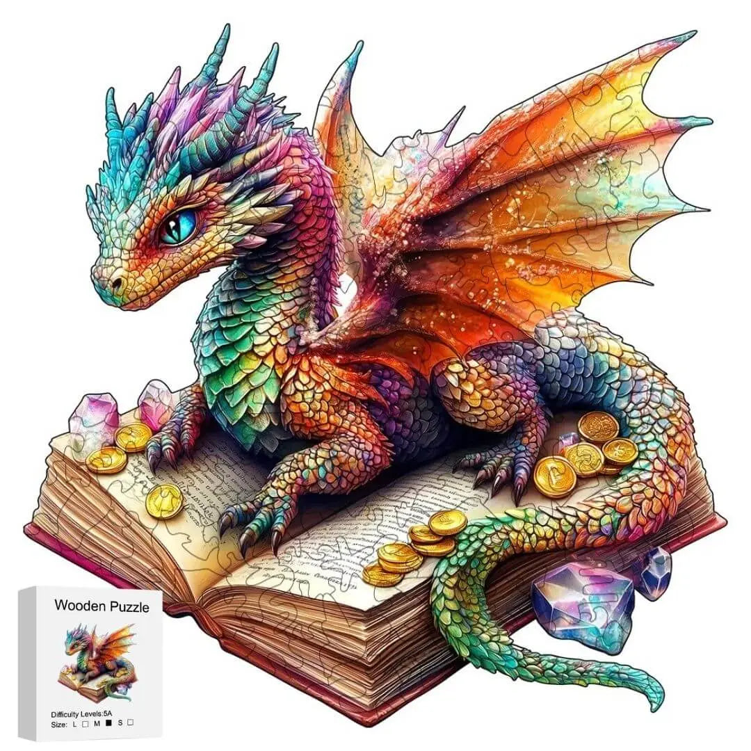 garçon-fille-puzzle-dragon-bois