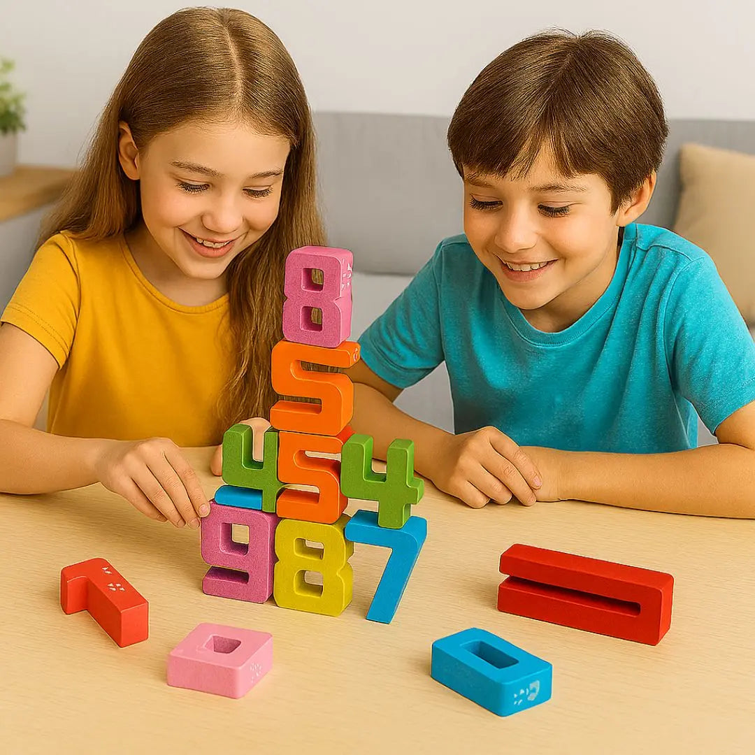 Lot de 200 blocs de construction en bois pour enfants - Ensemble de planches de construction pour garçons et filles Lot de 200 blocs de construction en bois pour enfants - Ensemble de planches de construction pour garçons et filles