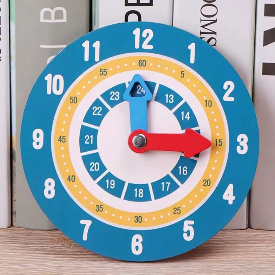 Horloge Montessori 12H et 24H en bois - TimeTeach™