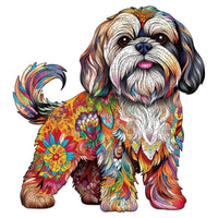 puzzle-bois-chien-colore-pieces-uniques