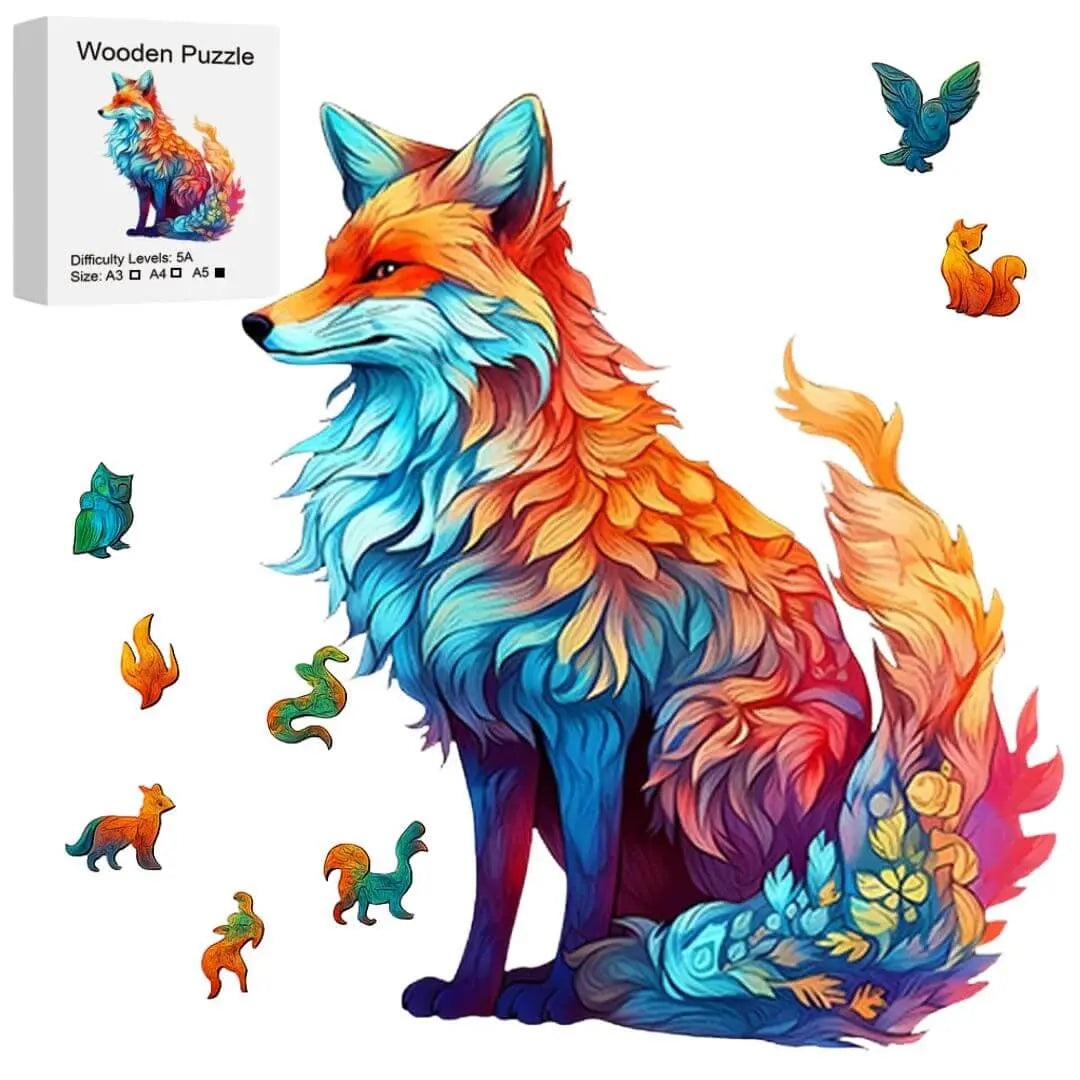 puzzle-bois-renard-artistique-foxart-jeu-enfant-adulte