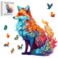 puzzle-bois-renard-artistique-foxart-jeu-enfant-adulte
